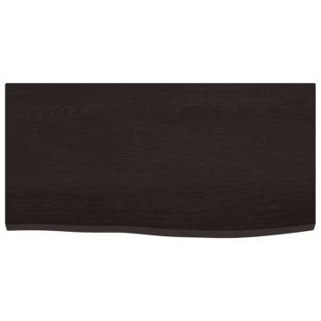 Bathroom Countertop Dark Brown 60x30x2 cm Treated Solid Wood