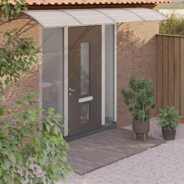 Door Canopy Grey 350x100 cm Polycarbonate