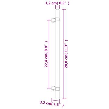 Cabinet Handles 5 pcs Silver 224 mm Stainless Steel