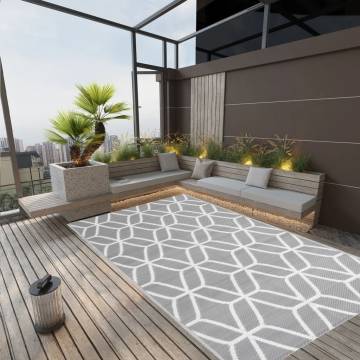 Outdoor Rug Grey 140x200 cm PP