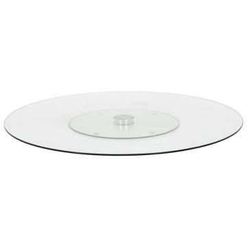 Rotating Serving Plate Transparent 60 cm Tempered Glass