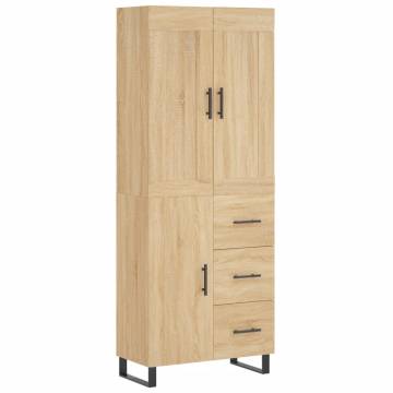 Highboard Sonoma Oak 69.5x34x180 cm Engineered Wood