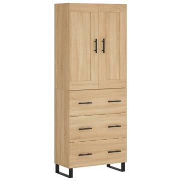 Highboard Sonoma Oak 69.5x34x180 cm Engineered Wood