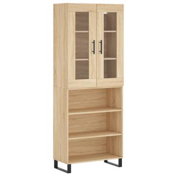 Highboard Sonoma Oak 69.5x34x180 cm Engineered Wood