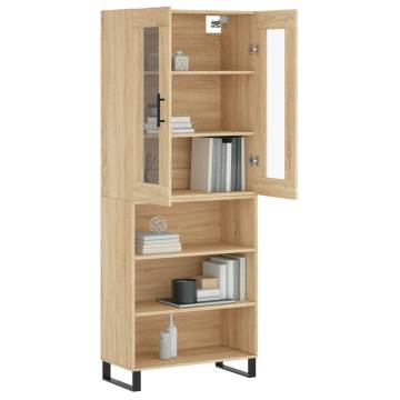 Highboard Sonoma Oak 69.5x34x180 cm Engineered Wood