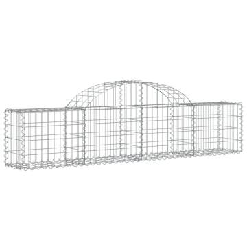 Arched Gabion Baskets 7 pcs 200x30x40/60 cm Galvanised Iron