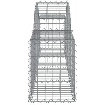 Arched Gabion Baskets 7 pcs 200x30x40/60 cm Galvanised Iron