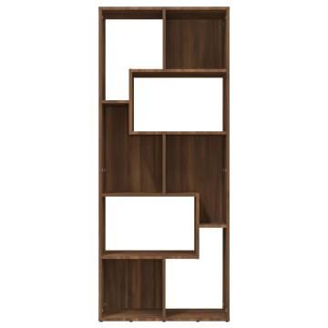 Book Cabinet Brown Oak 67x24x161 cm Engineered Wood