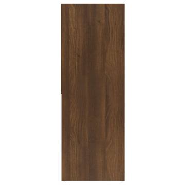 Book Cabinet Brown Oak 67x24x161 cm Engineered Wood