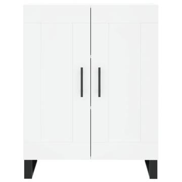 Highboard White 69.5x34x180 cm Engineered Wood