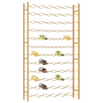 Wine Rack for 72 Bottles Gold Metal