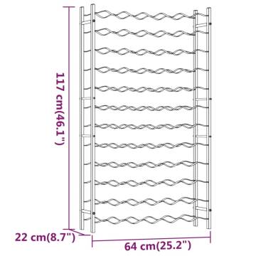 Wine Rack for 72 Bottles Gold Metal