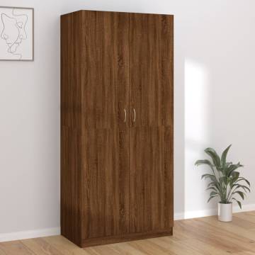 Wardrobe Brown Oak 90x50x200 cm Engineered Wood