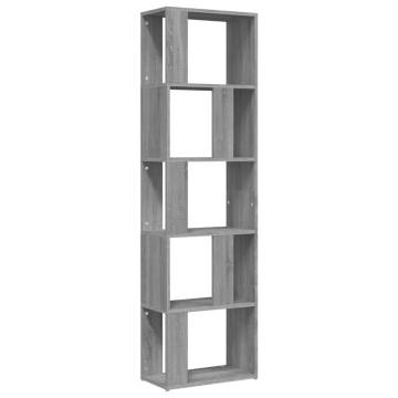 Book Cabinet Grey Sonoma 45x24x160 cm Engineered Wood