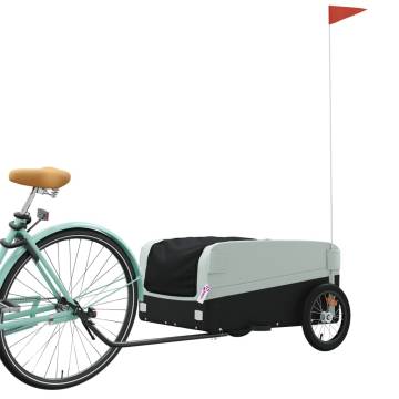 Bike Trailer Black and Grey 45 kg Iron