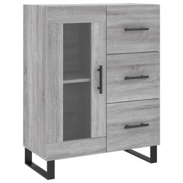 Highboard Grey Sonoma 69.5x34x180 cm Engineered Wood