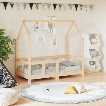 Kids Bed Frame 70x140 cm Solid Wood Pine