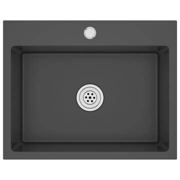 Handmade Kitchen Sink Black Stainless Steel