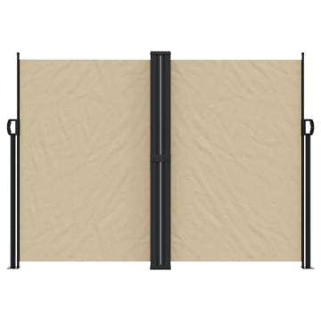 Retractable Side Awning Beige 180x600 cm