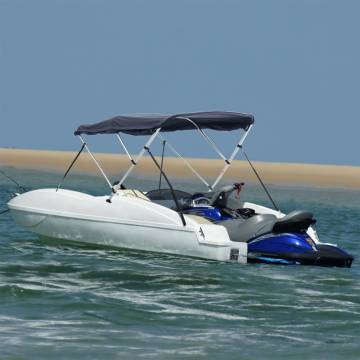 3-bow Bimini Top with Sidewalls 183x(137-152)x137 cm