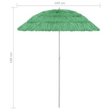 Hawaii Beach Umbrella Green 180 cm