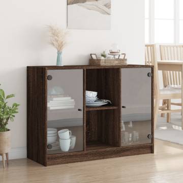 Sideboard Brown Oak 102x37x75.5 cm Engineered Wood