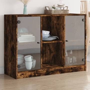 Sideboard Smoked Oak 102x37x75.5 cm Engineered Wood