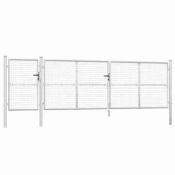 Mesh Garden Gate Silver 500x175 cm Galvanised Steel