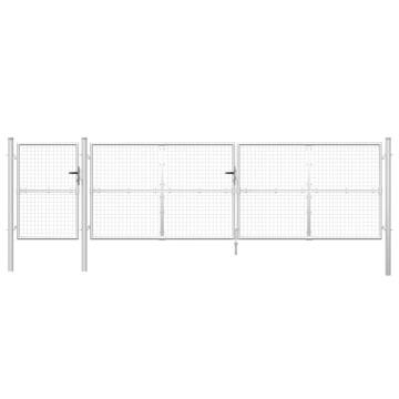 Mesh Garden Gate Silver 500x175 cm Galvanised Steel