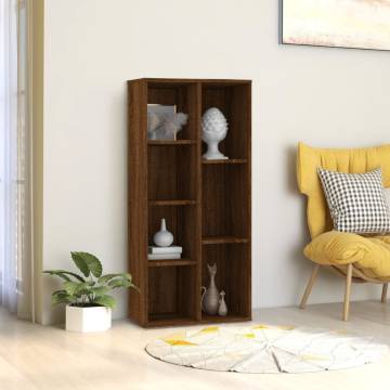 Book Cabinet Brown Oak 50x25x106 cm