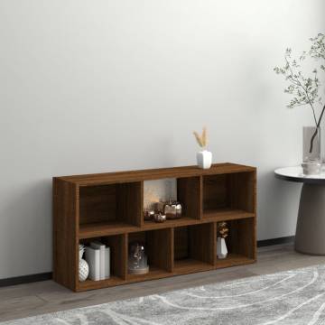 Book Cabinet Brown Oak 50x25x106 cm