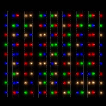 LED Curtain Fairy Lights 3x3m 300 LED Colourful 8 Function