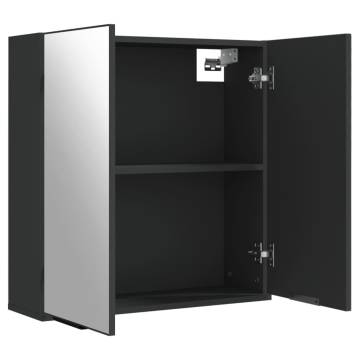 Bathroom Mirror Cabinet Black 64x20x67 cm Engineered Wood