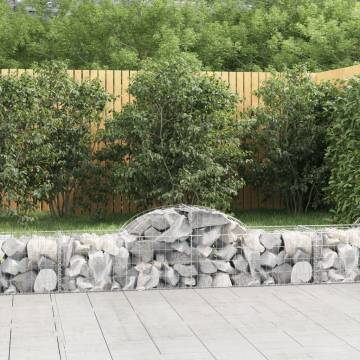 Arched Gabion Baskets 20 pcs 200x50x40/60 cm Galvanised Iron