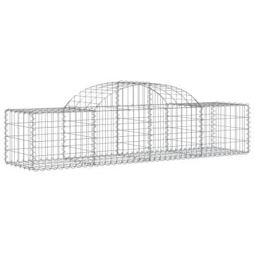 Arched Gabion Baskets 20 pcs 200x50x40/60 cm Galvanised Iron