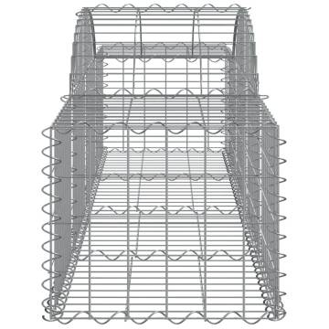 Arched Gabion Baskets 20 pcs 200x50x40/60 cm Galvanised Iron