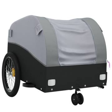 Bike Trailer Black and Grey 30 kg Iron