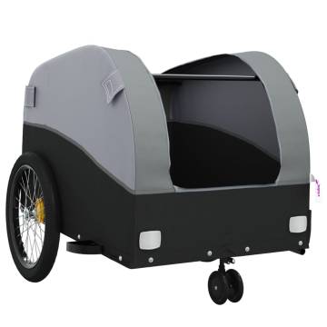 Bike Trailer Black and Grey 30 kg Iron