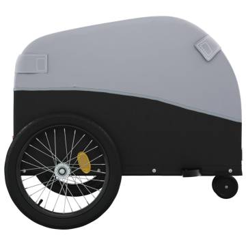 Bike Trailer Black and Grey 30 kg Iron