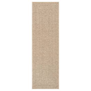 Rug ZIZUR 80x250 cm Jute Look Indoor and Outdoor