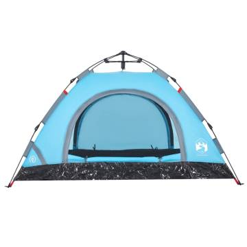 Camping Tent 2-Person Blue Quick Release