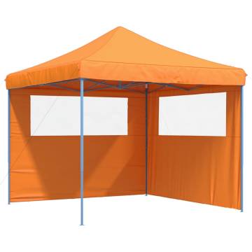 Foldable Party Tent Pop-Up with 2 Sidewalls Orange