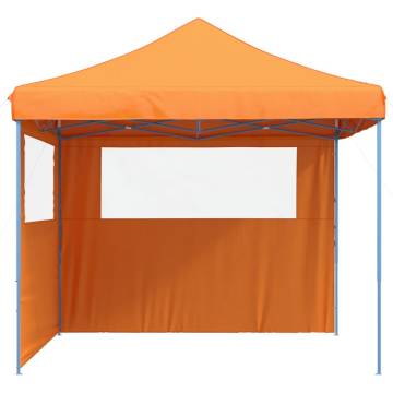 Foldable Party Tent Pop-Up with 2 Sidewalls Orange