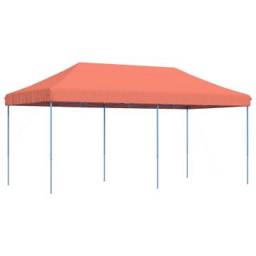 Foldable Party Tent Pop-Up Terracotta 580x292x315 cm