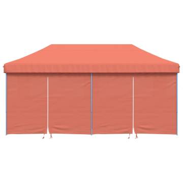 Foldable Party Tent Pop-Up with 4 Sidewalls Terracotta