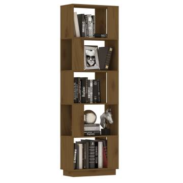 Book Cabinet/Room Divider Honey Brown 51x25x163.5 cm Solid Wood