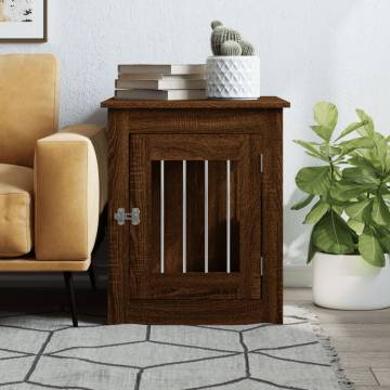 Dog Crate Furniture Brown Oak 55x75x65 cm Engineered Wood