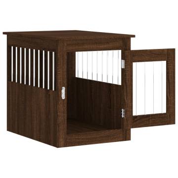 Dog Crate Furniture Brown Oak 55x75x65 cm Engineered Wood