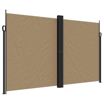 Retractable Side Awning Taupe 200x600 cm