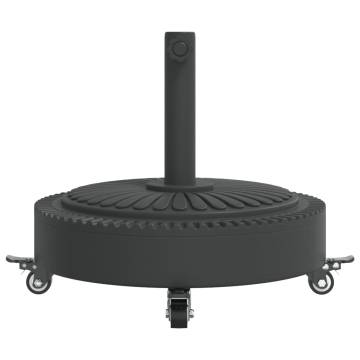 Parasol Base with Wheels for Ø38 / 48 mm Poles 27 kg Round